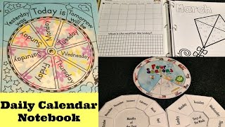 Daily Calendar Notebook for Kindergarten Money  Months  Days  Seasons  Weather [upl. by Valaree]