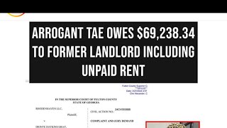 THE TRUTH about ARROGANT TAES 70000 unpaid RENT [upl. by Marybeth]