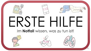 Erste Hilfe – Basic Life Support BLS – AED Notruf stabile Seitenlage Leitlinie von 2021 [upl. by Aicercal]