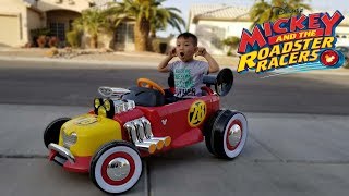 Unboxing Disney Mickeys Roadster Racer Battery Powered Ride On by Huffy [upl. by Hyacintha230]