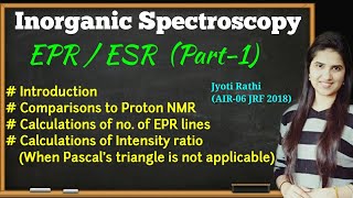 EPRESR Spectroscopy Inorganic chemistry Part1Electron spin resonance Spectroscopy for CSIRNET [upl. by Airekal367]