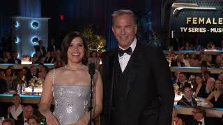 America Ferrera amp Kevin Costner Present Best Television Female Actor – MusicalComedy Series [upl. by Wallford]