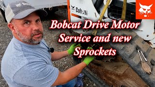 Bobcat Drive Motor Service With New Sprockets T750 Tips and Tricks [upl. by Froehlich852]