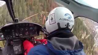 Helicopter Logging  Cockpit view AS350 B2 [upl. by Irrab]