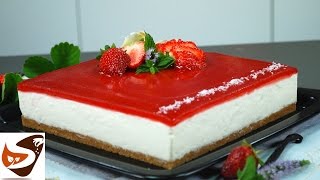 Cheesecake fredda dolce facile senza cottura cheesecake alle fragole [upl. by Warton]