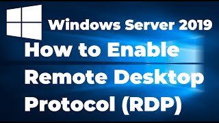 58 Enable Remote Desktop Protocol RDP on Windows Server 2019 [upl. by Norling592]