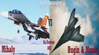 ACE COMBAT 7  Mihaly vs Hugin amp Munin  ACE  S RANK  No Damage [upl. by Airan]