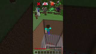 Laser Pit vs Mobs Survival meme shorts minecraft [upl. by Kent]