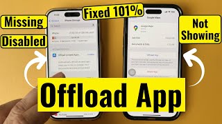 Why Offload App amp Offload Unused apps Not Showing Heres Fix disabled [upl. by Ateikan]