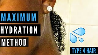 Maximum Hydration Method for 4B4C High Porosity Hair  Inspired by Only One Jess [upl. by Jensen]