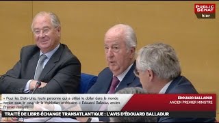 Audition dEdouard Balladur sur le TAFTA puis de Matthias Fekl  Les matins du Sénat 21102016 [upl. by Raeann223]