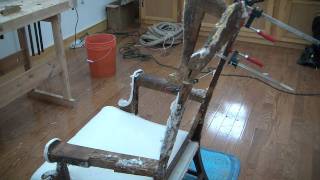 How To Reupholster a Wing Chair pt 11 [upl. by Wilt]