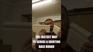 THE FASTEST WAY TO SCRIBE A SKIRTING BOARD BASE BOARD howtoscribe skirtingboard baseboard [upl. by Bard]