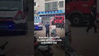 China Deadly Building Collapse Caught on CCTV Camera  Subscribe to Firstpost [upl. by Keegan]