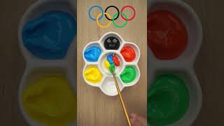 whats color of Olympic satisfying shortvideo colormixing paintmixing asmr [upl. by Osnerol]