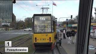 Tramwaje Warszawa 2022 Linia 1 [upl. by Nurse]