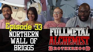 Fullmetal Alchemist Brotherhood  Episode 33 The Northern Wall of Briggs  Group Reaction [upl. by Eornom302]