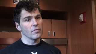 NJ Devils Jaromir Jagr NHL Stadium Series postgame [upl. by Ahsekyw]