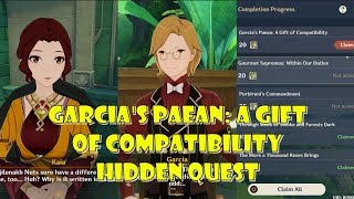 Garcias Paean A Gift of Compatibility Sumeru Hidden Quest  Genshin Impact [upl. by Iolenta909]