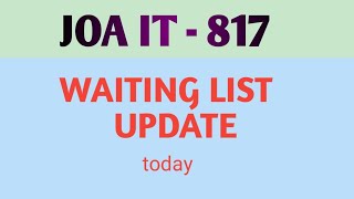 JOA IT 817 resultwaiting list update 2024 himachalpradesh [upl. by Yeneffit]