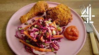 Healthy Southern Fried Chicken No Breadcrumbs No Frying  Eating Well with Hemsley  Hemsley [upl. by Zebe364]