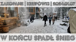 🔴Krupówki Zakopane pod śniegiem Spacer ASMR 20240107 [upl. by Dib320]