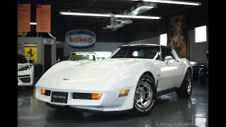 1982 Corvette  41167 Miles Great Condition WhiteDark Red  Seven Hills Motorcars [upl. by Ardnek755]