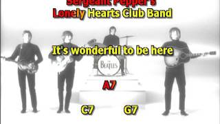 Sergeant Peppers Lonely Hearts Club Band Beatles best karaoke instrumental lyrics chords [upl. by Strang]