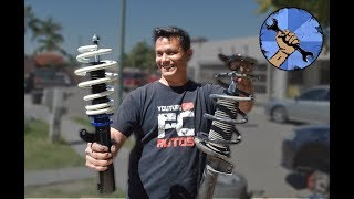 COMO INSTALAR Y AJUSTAR ALTURA A COILOVERS SUSPENSION REGULABLE [upl. by Manton]