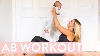 10 minute Postpartum Ab Workout  Diastasis Recti Friendly  Sarah Fit [upl. by Annawak]