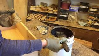 How To Wax AntiqueOld Pine Furniture Using Briwax  Pinefinders Old PIne Furniture Warehouse [upl. by Nahgem]