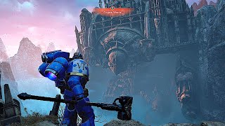 Emperor Titan Scene  Warhammer 40K Space Marine 2 [upl. by Bacchus891]