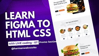 Learn HTML CSS step by step from Figma design To Html  with Live coding Project 001  Video 7 [upl. by Sirapal]