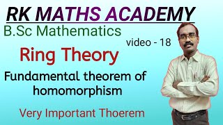 Definitions on Quotient ring  homomorphism and Fundamental theorem of homomorphism  Ring theory [upl. by Omidyar475]