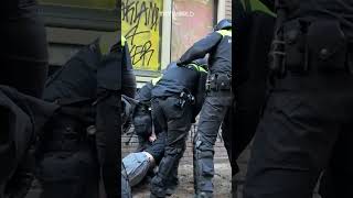 Police attack proPalestinian protesters in Amsterdam [upl. by Glasgo945]