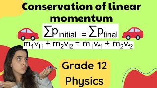 Principle of Conservation of linear momentum Grade 12 [upl. by Zola]