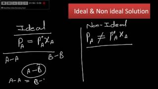 What are Ideal amp Non ideal Solutions  NEET JEE CBSE [upl. by Iarised]