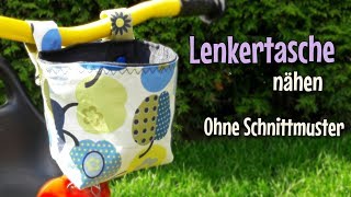 Lenkertasche  Nähanleitung  OHNE Schnittmuster  Nähtinchen [upl. by Naol]