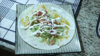 black pepper turkey bacon cheese wrap [upl. by Ellenig]