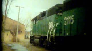 Burlington Northern at Valley City North Dakota 1990 [upl. by Arval]