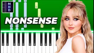 Sabrina Carpenter  Nonsense  Piano Tutorial [upl. by Fasa]