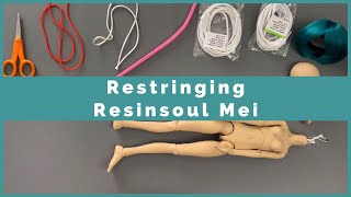 Restringing Resinsoul Mei BJD [upl. by Peria]