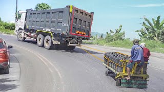 Crazy Way They Transport Goods on Cheapest Carts of Philippines [upl. by Ennovoj]