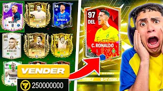 VENDO TODOS MIS JUGADORES Y GASTO 250 MILLONES DE MONEDAS POR CRISTIANO RONALDO 97 EN FC MOBILE😡 [upl. by Gnik416]