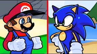 Sonic vs Mario  Occasional Rivalry Friday Night Funkin [upl. by Jelsma821]