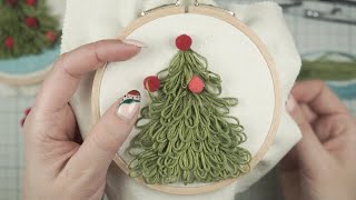 How to Embroider Ghiordes Stitch  Embroidery Tutorial [upl. by Anders649]