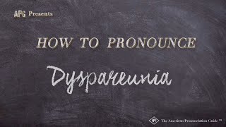 How to Pronounce Dyspareunia Real Life Examples [upl. by Siloum608]