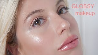 GLOSSY amp GLOWY MAKEUP ROUTINE [upl. by Ciapas]