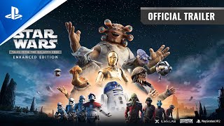 Star Wars Tales from the Galaxys Edge Enhanced Edition  Official Trailer  PS VR2 [upl. by Aissatsan]