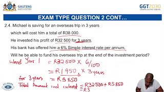 31 OCTOBER 2024 1400  1530 MATHEMATICS LITERACY PAPER 1GRADE 12 [upl. by Elmer]